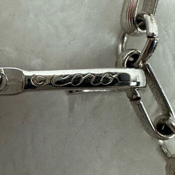 Vintage Coro Silver Tone Moon Link Statement Necklace Chunky Collar Choker Artsy - Picture 4 of 5